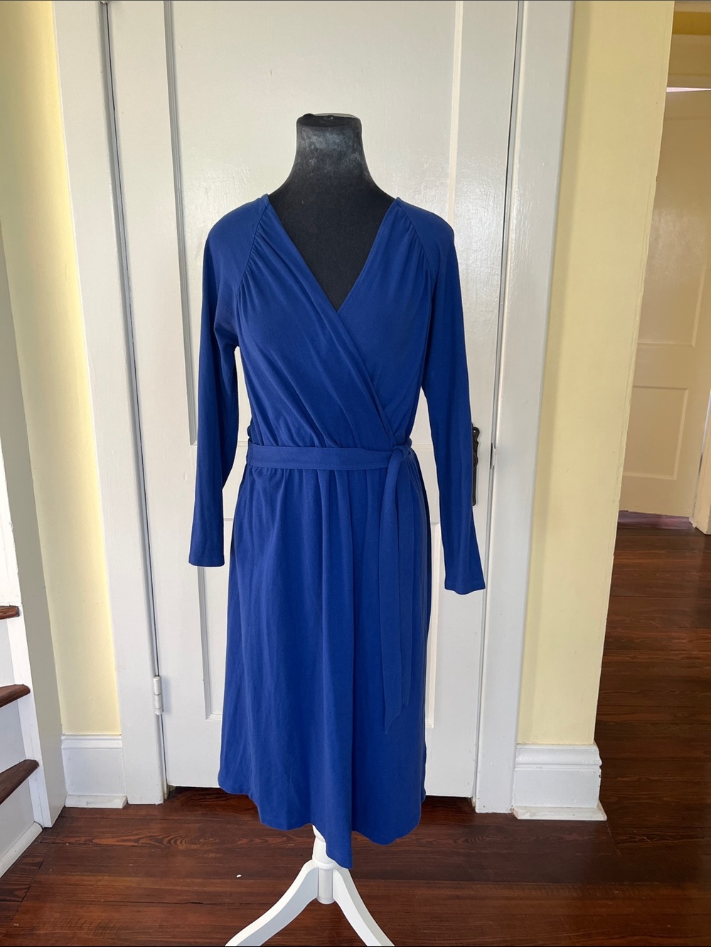 Lands End Women's Wrap Dress in Royal Blue